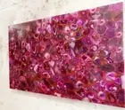 Pink Agate Coffee Table Top, Geode Agate Stone Center Hallway Table Top Decors