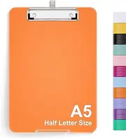 A5 Clipboard with Storage, 6 x 9 Inch Nursing Clipboards Foldable Storage, Plastic Clipboards Foldable, Office Supplies, School Supplies, Menu Clipboards for Work, Clip Board Box