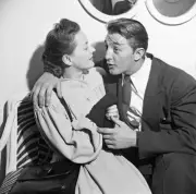 Actor Robert Mitchum And Wife Dorothy El Morroco Club 1950 Actor Old Photo