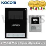 KOCOM KCV-434 Black 4.3" LCD Video Phone + KC-C60 Door Camera - Tracking
