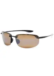 Maui Jim Ho'okipa Rimless Wrap-around Sunglasses - Black ONE SIZE