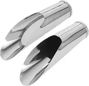 Generic 2Pcs Stainless Steel Garden Shovel Compact Soil Digging Tool for Planting Transplanting Sifting Multi Function Bucket Scoop Sieve for Pot Plants and Garden Use