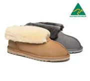 Urban UGG® UGG Slippers Australian Made Sheepskin Wool Mallow - Grey / AU Ladies 7 / AU Men 5 / EU 38