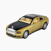 Catzon 1:32 Shining Alloy Car Model with Pull-Back Functionality and Sound Light Effects-Gold