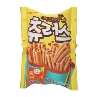 韓國CROWN 楓糖肉桂風味吉拿棒餅乾84g【韓購網】皇冠蜜糖肉桂吉拿棒