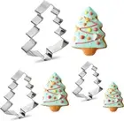 3 Pcs Christmas Tree Cookie Cutters, Stainless Steel Christmas Cookie Cutters Se