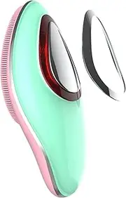 DOCOCO Electric Silicone Facial Cleansing Brush, IPX6 Waterproof, Sonic Vibration Cleansing Face Brush, EMS Lift Up Exfoliating and Massage, 6 Adjustable Speeds
