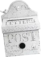 WeiLaiKeQi Wall Mount Mailbox Iron Mail Boxes Home Decoration Post Box Drop Box for Outside Abode External Office Garden Front Door