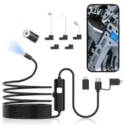 16.4 ft Endoscope Camera with Light,Borescope with 8 Adjustable LED Lights, 1...