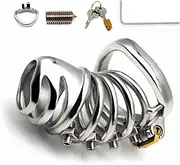 SAHOOSAFETY Penis cage metal chastity cage men with spikes chastity belt CBT penis bondage SM sex toy for men(A-40mm)