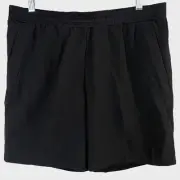 FLX Lined Athletic Shorts Black Men's Medium Relaxed Fit Stretch Activewear New