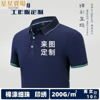 在飛比找Yahoo!奇摩拍賣優惠-polo衫間色翻領定廣告LOGO短袖定工作服高爾夫廣告文化衫