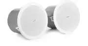 QSC AC-C6T 6" inch Two Way Ceiling Speaker WHITE PAIR NEW!