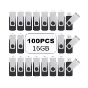 TOPESEL 100PCS 16GB Bulk USB 2.0 Flash Drive Swivel Memory Stick Thumb Drives...