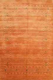 One-of-a-kind Tribal Gabbeh Indian Rug Hand-knotted Wool 4x6 ft.