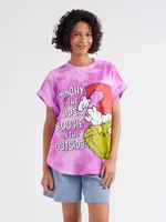 Womens Grinch Tie Dye Tee
