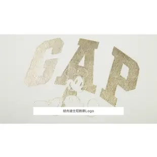 Gap 兒童裝 Gap x Disney迪士尼聯名 Logo刷毛帽T-白色(778326)