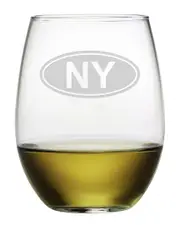 Susquehanna Glass "State" Set of 4 Stemless Glasses, (A-Z)