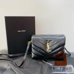 正品免運 聖羅蘭 YSL LOULOU TOY 黑色 金扣 方胖子 迷你 郵差包/斜背包/肩背包/斜挎包678401