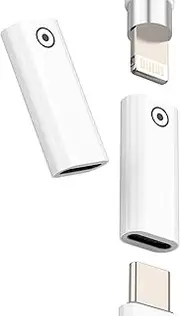Lightning Female to USB C Female Connector for Pencil Charging Converter(2 Pack) for iPad 1st Gen Generation Adapter Type C Cable Plug Accessories Pen Charger Adaptor for Apple MFI Certified