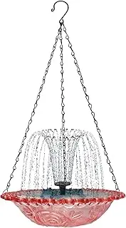 H-anging Solar Bird Bath Fountain, Hummingbird Bath, H-anging Bird Feeder, No Wiring Needed, Runs When Exposed to Sunlight, 480g, for Garden, Outdoor