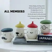 在飛比找蝦皮購物優惠-現貨💖日本 All Members 造型 馬克杯 附蓋 翹鬍