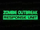 Zombie Outbreak Response Small Large Glow in Dark Luminescent Stickers Decals