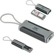 JJC Multi-Function Memory Card Storage Card Case for 2 Micro SD MSD Card + 1 SD Card + 1 Nano SIM Card + 1 USB 3.0 Multi-Function Card Reader (Include) + 1 Card Removal Tool (Include) Gray+Black