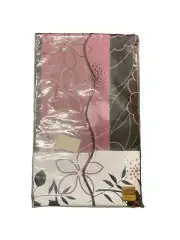 Waterproof Vinyl Tablecloth Vintage Plaid/ Flower Desingn 60” x 60” Square