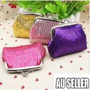 Fashion Women Small Sequin Mini Wallet Card Holder Coin Purse Clutch Handbag Bag