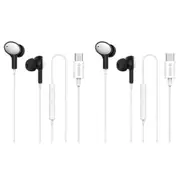 2x Moki Type-C Connect Earphones Inner Ear + Mic & Control Small & Lightweight