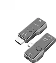 Wireless HDMI Transmitter and Receiver, Support Type-C 3.1 USBC Port Smartphone/Tablet/Laptop, Plug and Play, Portable Wireless HDMI Extender Kit for Streaming Video/Audio to HDTV/Projector/Monitor