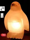 BEAUTIFUL PENGUIN HIMALAYAN SALT CRYSTAL LAMP AIR PURIFY CORD & GLOBE