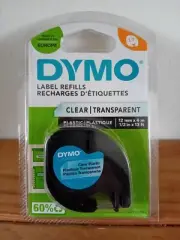 Dymo Lable Maker Plastic Refill Clear 12 mm x 4 m - New