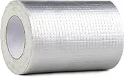 Butyl Tape Waterproof Tape Aluminum Foil Tape Tape 8in(w) x 16.4ft(L) x 1.2mm(T), Waterproofing in Toilets, Pipelines, roof Cracks, RVs, sunshades, Windows, Boat,Floors
