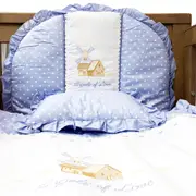 Aussie Baby Cot 6-Piece Bedding Set - Angel of Love - Blue