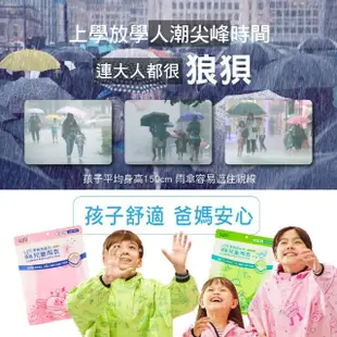 【USii 優系】零著感系列透氣兒童雨衣 前開式雨衣 拉鍊式雨衣(超值2入組)