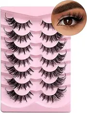 ZUNGGWOK False Eyelashes Fluffy Faux Mink Lashes Fox Eye Curled Lashes 7 Pairs Pack (HYL19)