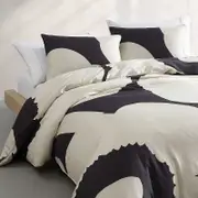 Marimekko Iso Unikko Cotton 3 Piece Duvet Cover Set, Full Queen