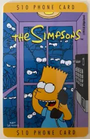 The Simpsons: Bart Talking On Pay Phone SAMPLE $10 Phone Card