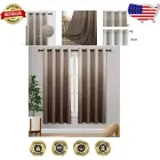 Thermal Insulated Ombre Blackout Panels in Damask Pattern - Perfect for Bedrooms