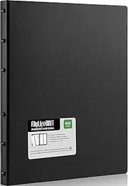 MyLifeUNIT Business Card Book, Name Card Holder Book with 600 Business Cards Capacity 12.2 inch x 10.0 inch x 1.2 inch Black