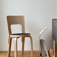 在飛比找蝦皮商城精選優惠-優選免運#mokamoka中古實木餐椅artek簡約小戶型椅