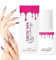 Solid Nail Glue for Press On Nails - Waterproof Solid Gel Nail Glue with Brush,Manicure Tool, Multifunctional Quick-Drying Glue Extension for Home Salon