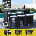Gardeon 5/7pcs Outdoor Furniture Bar Table Dining Chairs Stools Set Patio Lounge