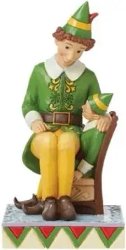Enesco Elf by Jim Shore Buddy The Elf Sitting on Papa's Lap Figurine