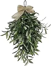 Olive Wreaths 24 Inch Artificial Greenery Decoration Hanging Olive Branch Wreath for Home Hall Fireplace Wall