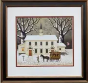 Charles Wysocki "A Pie for the Parson" New CUSTOM FRAMED Art Americana
