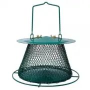 Backyard Essentials Collapsible Metal Mesh Bird Feeder with Tray - Green (8.5")
