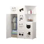 10 Cubes White Portable Wardrobe Divide-Grid Modular Storage Organiser Foldable